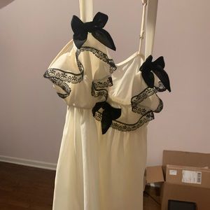 Victoria’s Secret bridal lingerie nightie/teddy in ivory with black NWT